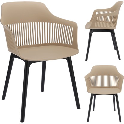 Krzesło CORNIDO plastikowe beżowe