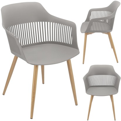 KRZESŁO CORNIDO plastikowe szare