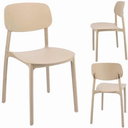 Krzesło LARA plastikowe beżowe