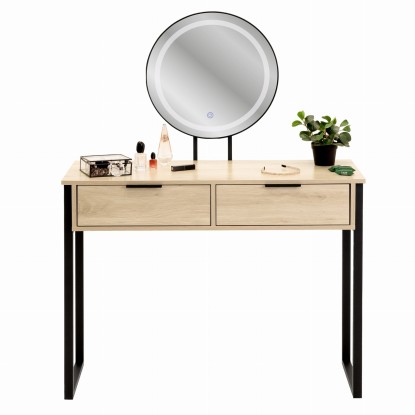 Toaletka kosmetyczna z lustrem LED loftowa