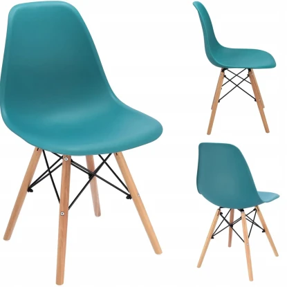 Krzesło EVA skandynawskie plastikowe morski niebieski