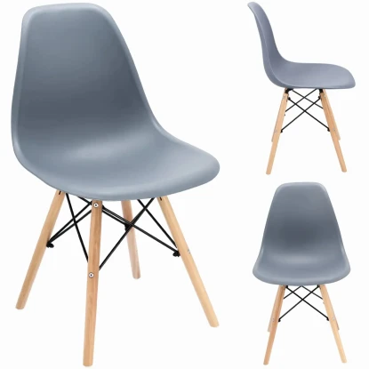 Krzesło EVA skandynawskie plastikowe szare
