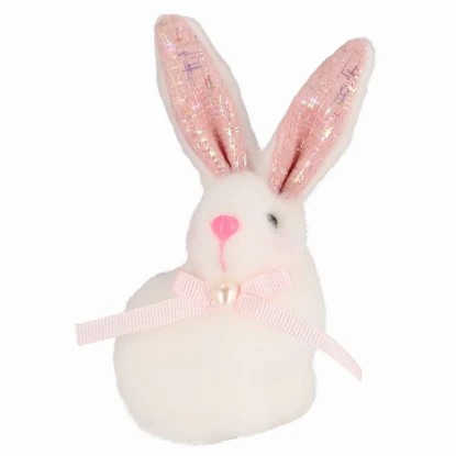 Materiałowy zajączek do postawienia ozdoba