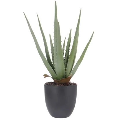 Roślina sztuczna Aloes w doniczce 45 cm wysokości zielona JAK ŻYWA