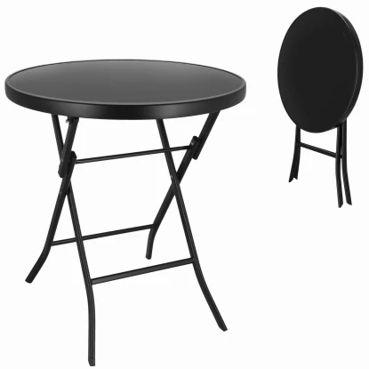 Stolik okrągły ogrodowy składany - 60 cm