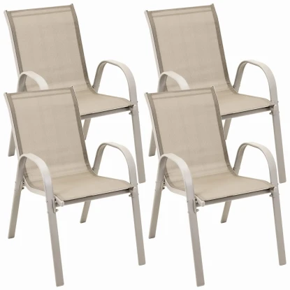 4 x Krzesło ogrodowe Fiesta - beżowe