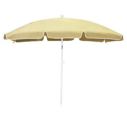 Parasol ogrodowy 200 cm piaskowy - z funkcją łamania i uchwytem na balkon