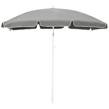 Parasol ogrodowy 200 cm szary - z funkcją łamania i uchwytem na balkon