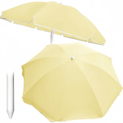 Parasol ogrodowy 240cm - cytrynowy z funkcją łamania 