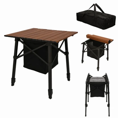 Stół campingowy z torbą termiczna i regulowaną wysokością