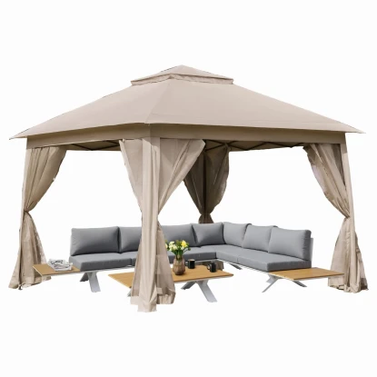 Pawilon ogrodowy 3x3 m składany automatycznie z 4 moskitierami bocznymi