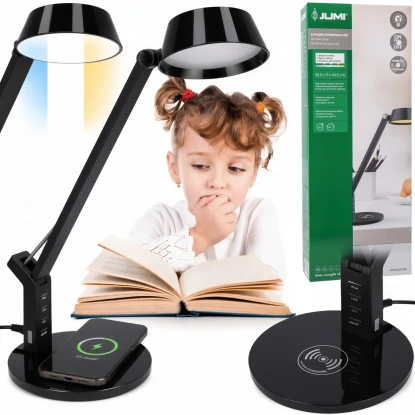Lampka biurkowa LED - ładowarka indukcyjna, regulacja barwy i natężenia światła