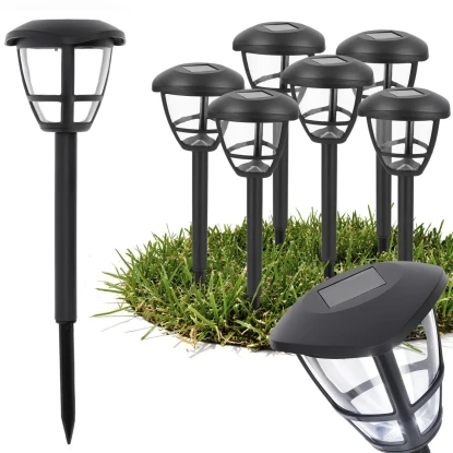 Zestaw lamp solarnych 1 LED latarenka 6 sztuk -  biały