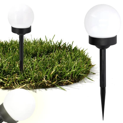 Lampa solarna 1 LED kula - neutralny biały