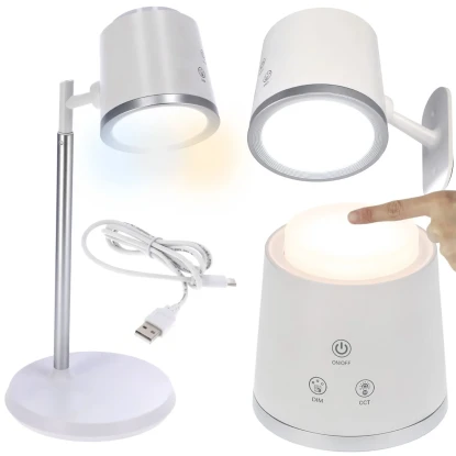 Lampka biurkowa LED - 4w1 lampka z regulacją barwy i jasności - kompaktowa