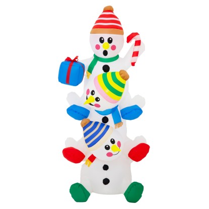 Bałwany nadmuchiwane 3 LED świąteczne - 175 cm