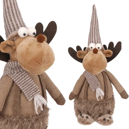 Renifer świąteczny brązowy - 45 cm