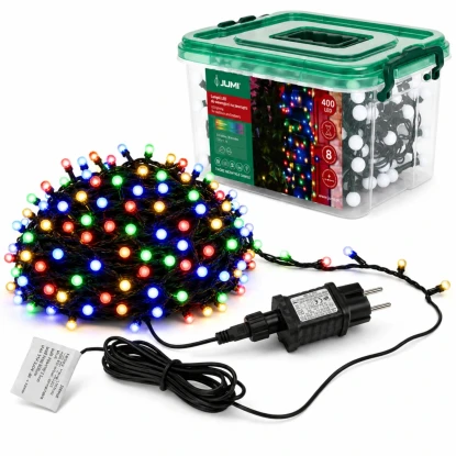 Lampki choinkowe 400 LED z Timerem, 8 trybów - multikolor