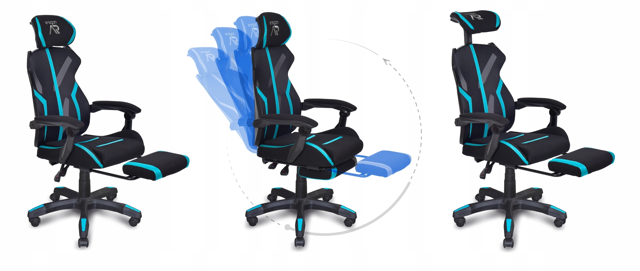 wygodny fotel gamingowy od Jumi niebieski