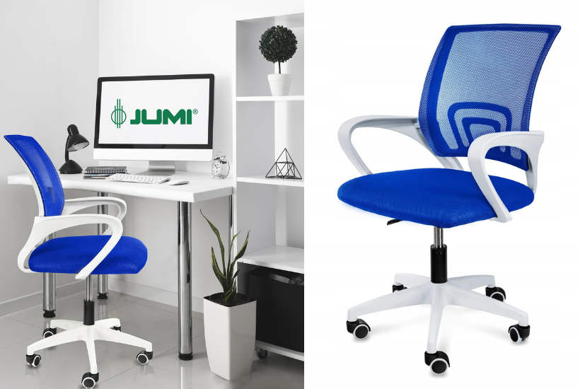 krzesło do biurka niebieskie smart Jumi