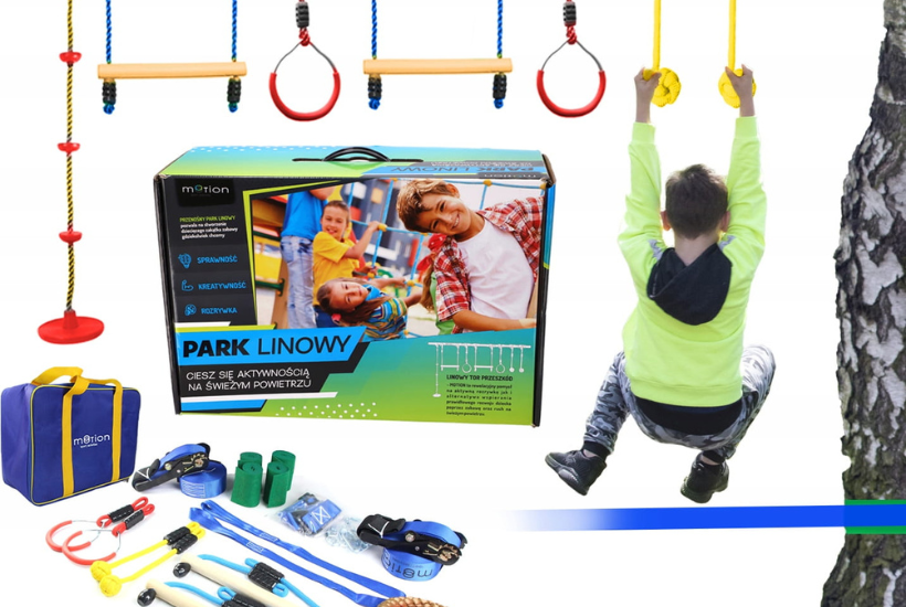 przenośny park linowy kraina zabawek Jumi