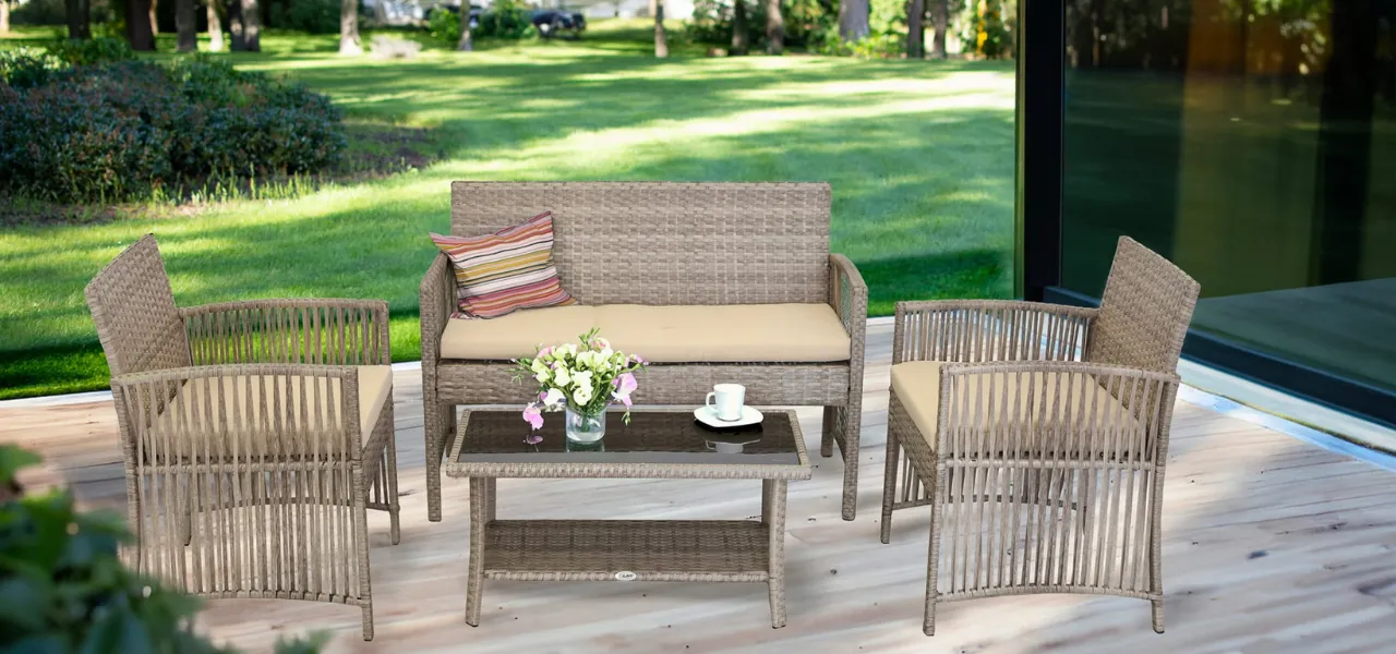 zestawy mebli ogrodowych, strefa relaksu jumi