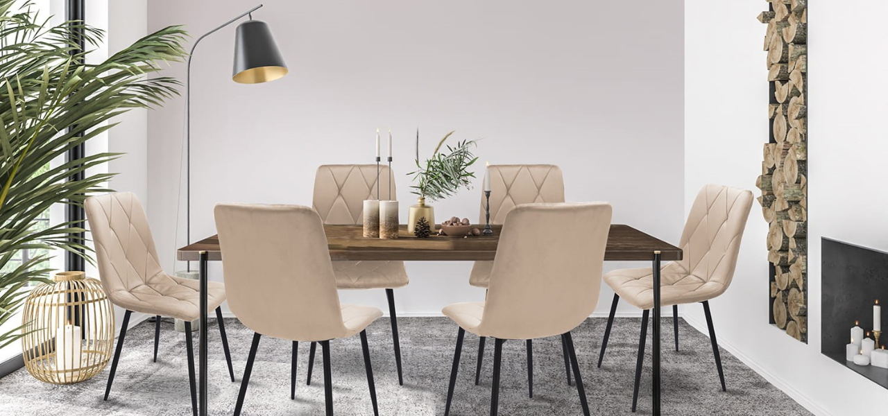 krzesła welurowe Misty 