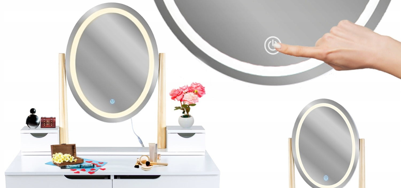 toaletka z lustrem LED