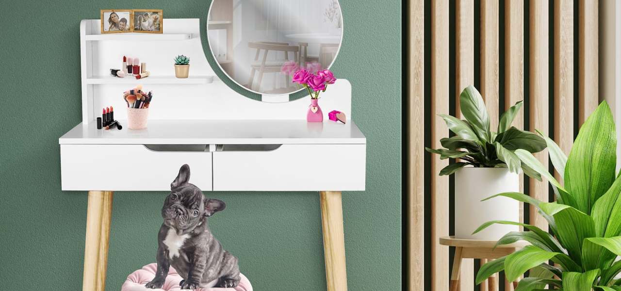 biała toaletka SCANDI