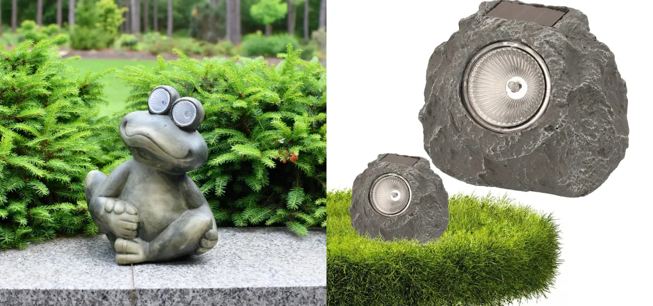 zabawne i nietypowe oświetlenie ogrodowe jumi