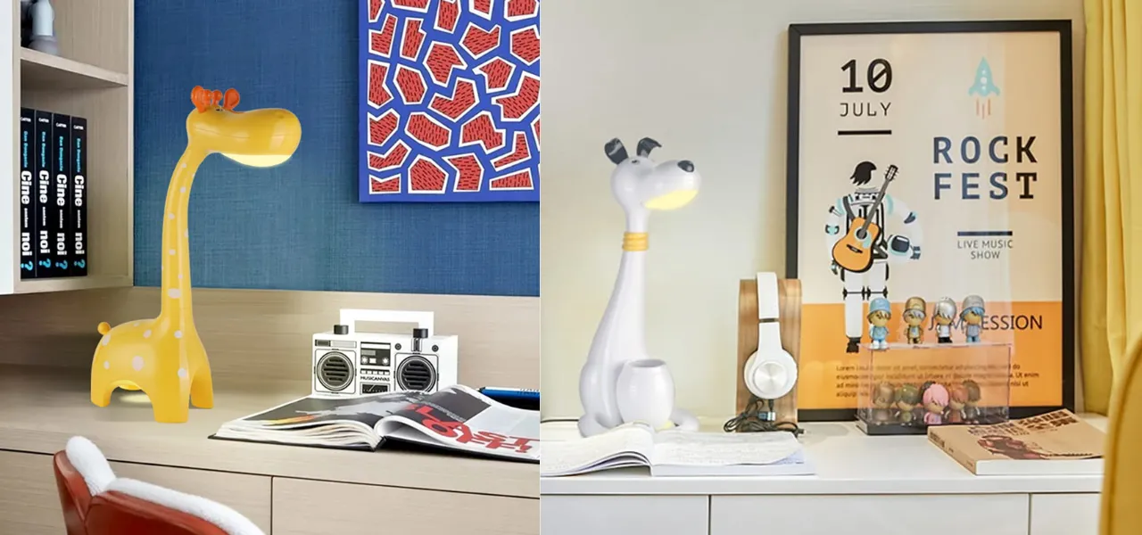 lampki biurkowe w zabawnych kształtach - prezent na Dzień Dziecka od Jumi