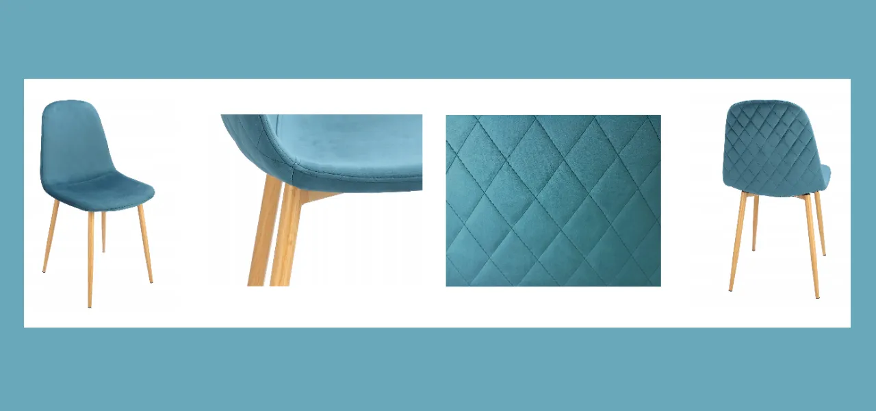 welurowe krzesło vigo marine w niższej cenie