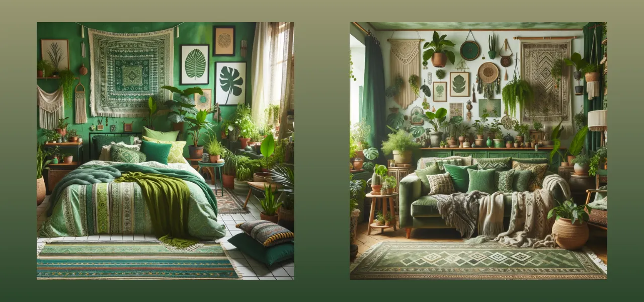 wskazówki jak dodać więcej zielonego koloru do wnętrza - jumi.pl