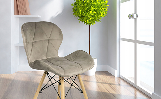 Krzesło tapicerowane, doskonałe w salonie i na tarasie